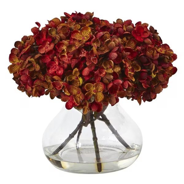 Hydrangea with Vase Silk Flower Arrangement, Dare2Decor, Mfr#: DA409439